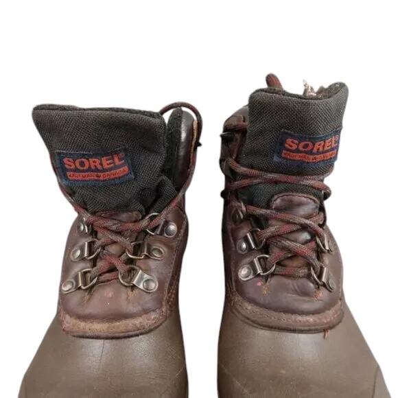 Sorel Shoes Womens 7 Boot Winter Snow Vintage Kaufman Leather Lace Up Lined Warm - Picture 7 of 15